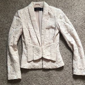 H&M lace blazer with bow waist detail sz2